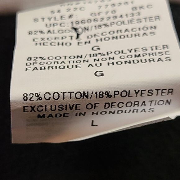 Champion Sweatshirt Mens Large Reverse Weave Black Multicolor Pullover Loose Fit - Picture 5 of 10